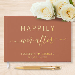 幸せな結婚生活 テラコッタ ウェディング ゲストブック