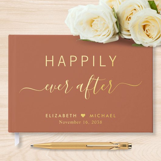 幸せな結婚生活 テラコッタ ウェディング ゲストブック