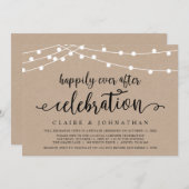 幸せな結婚記念日のお祝い ウェディングエロープメントセレブレーション 招待状 (正面/裏面)