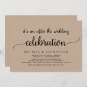 幸せな結婚記念日のお祝い ウェディングエロープメント セレブレーション 招待状 (正面/裏面)