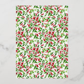 幸せな結婚記念日のエレガントなスクリプト写真ホイル ハoliday 箔シーズンカード (裏面)