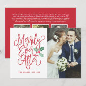 幸せな結婚記念日のホリデー/サンキュー フォト 招待状 (正面/裏面)