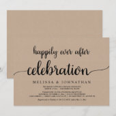 幸せな結婚記念日を祝うエロープメントパーティーのお知らせ 招待状 (正面/裏面)