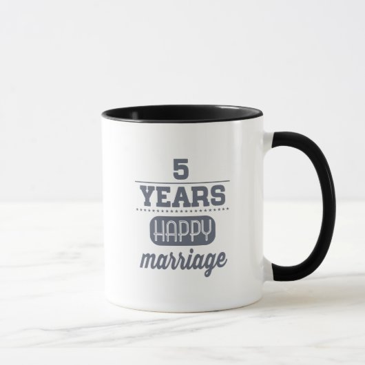 幸せな結婚5年の マグカップ (右)