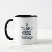幸せな結婚5年の マグカップ (左)