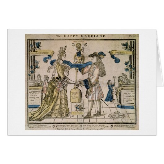 幸せな結婚(ステンシルによって着色される木版画) (正面横)