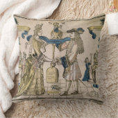 幸せな結婚(ステンシルによって着色される木版画) クッション (ブランケット)