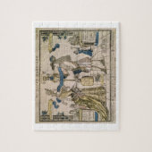 幸せな結婚(ステンシルによって着色される木版画) ジグソーパズル (縦)