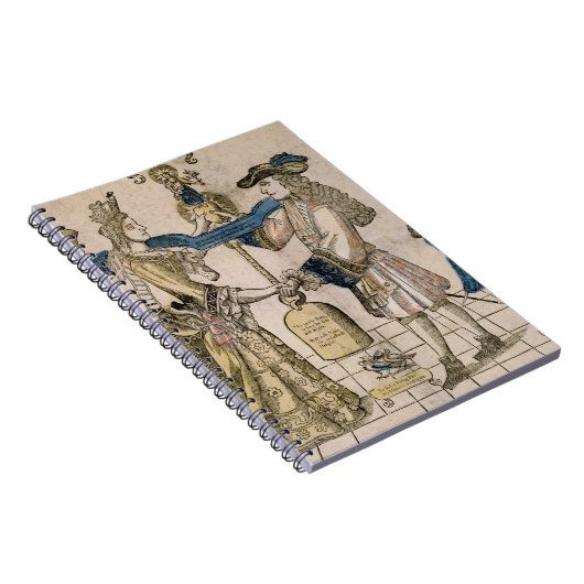 幸せな結婚(ステンシルによって着色される木版画) ノートブック (右側)