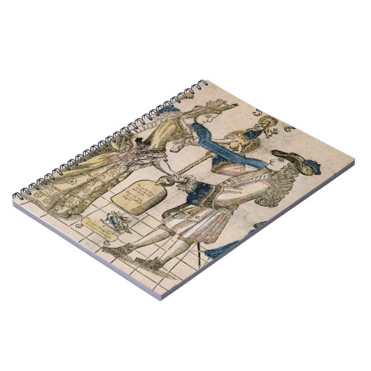 幸せな結婚(ステンシルによって着色される木版画) ノートブック (左側)