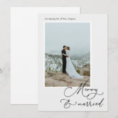 幸せな結婚 新婚のホリデー写真カード シーズンカード (正面/裏面)