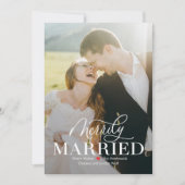 幸せな結婚 新婚夫婦の初めてのクリスマスカード シーズンカード (正面)