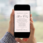 幸せな結末パーティー フォト ピンク レセプション 案内状