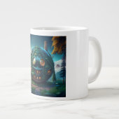 幸せな絵文字の家 ジャンボコーヒーマグカップ (正面右)