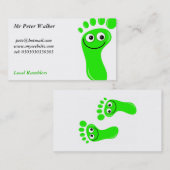 幸せな緑の足 名刺 (正面/裏面)