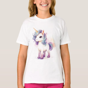 幸せな美し威厳のあるいユニコーン Tシャツ