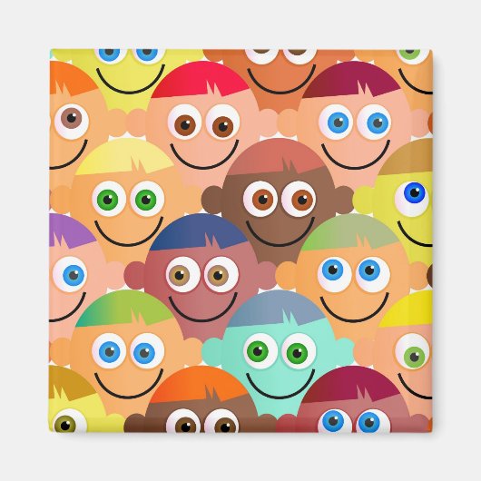 幸せな群衆 マグネット (正面)