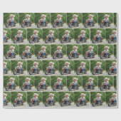 幸せな老人がバイクに乗っている ラッピングペーパー (フラット)