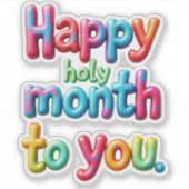 幸せな聖なる月 シール (正面)