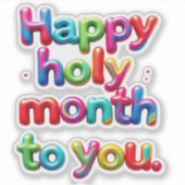 幸せな聖なる月 シール (正面)