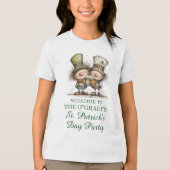 幸せな聖パトリックの日のパーティーイラスト トライブレンドＴシャツ (正面)