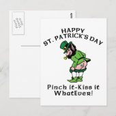 幸せな聖パトリックの日をピンチ ポストカード (正面/裏面)