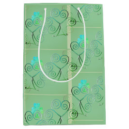 幸せな聖パトリックの日シャムロック霧の緑を持っている ミディアムペーパーバッグ