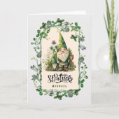 幸せな聖パトリックの日。かわいいアイルランド格言カスタム カード (正面)