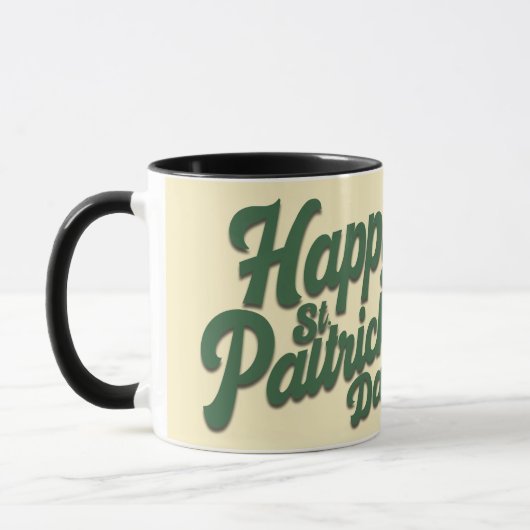 幸せな聖パトリックの日 かわいいレプラコーン マグカップ (左)