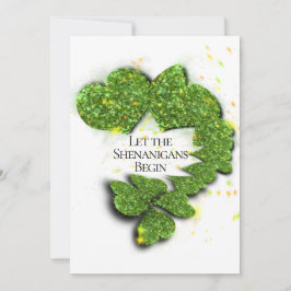 幸せな聖パトリックの日、シェナニガンを始める 招待状