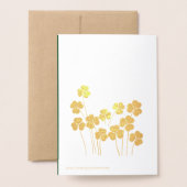 幸せな聖パトリックの日。シャムロックスラグジュアリー 箔カード (裏面封筒付き)