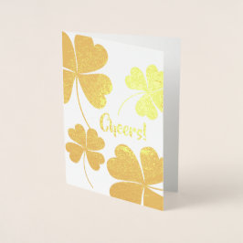 幸せな聖パトリックの日。リトルフェアリーアイリッシュガール 箔カード
