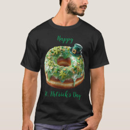 幸せな聖パトリックの日 リパブリコーンの帽子をかぶったドーナツ Tシャツ