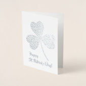 幸せな聖パトリックの日。ヴィンテージリトルアイリッシュガール 箔カード (正面)