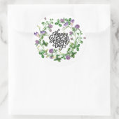 幸せな聖パトリックの日。水彩クローバーリースC ラウンドシール (バッグ)