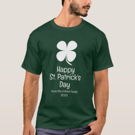 幸せな聖パトリックの日 緑のシャムロック ファミリー Tシャツ