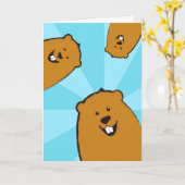 幸せな聖燭節の図解入りの、写真付きのな挨拶状 カード (黄色い花)