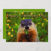 幸せな聖燭節の食べ物の花 招待状 (正面/裏面)