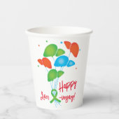 幸せな肝数珠のバルーン移植パーティー 紙コップ (正面)