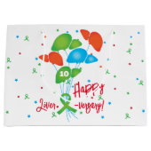 幸せな肝数珠バルーン移植 ラージペーパーバッグ (正面)