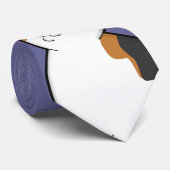 幸せな脂肪質の茶色のぶち猫の人のタイ ネクタイ (ロール)