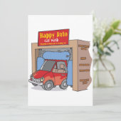 幸せな自動カーウォッシュの招待状 招待状 (スタンド正面)