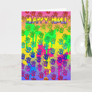 幸せな色の挨拶状のHoli Haiのフェスティバル- カード