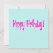 幸せな花が付いているハッピーバースデーの挨拶状 カード (裏面)