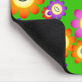 幸せな花の壁紙 マウスパッド (コーナー)