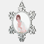 幸せな花嫁 スノーフレークピューターオーナメント (右)