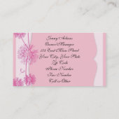 幸せな花柄 名刺 (裏面)