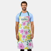幸せな花 エプロン (着用した状態)