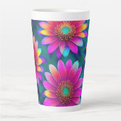 幸せな花 カフェラテマグ (正面)