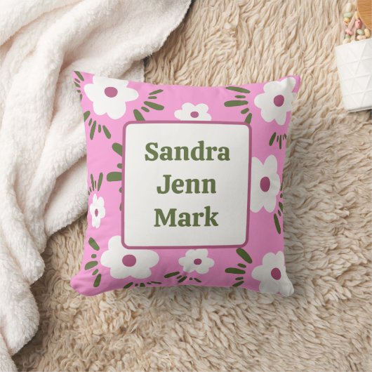 幸せな花 クッション (ブランケット)